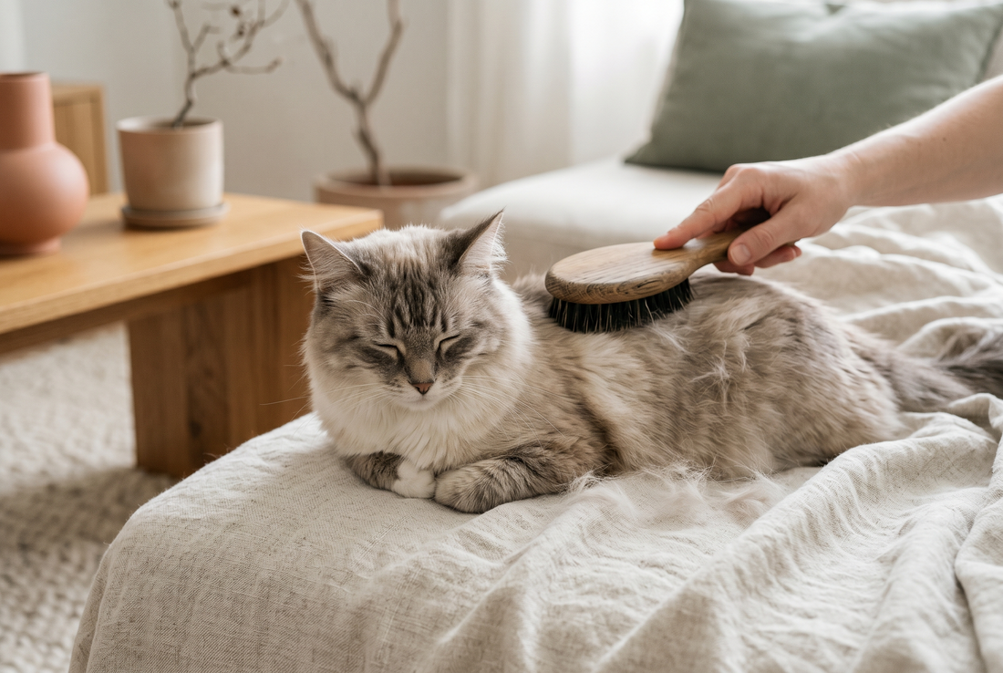 A simple grooming routine for heavy-shedding pets